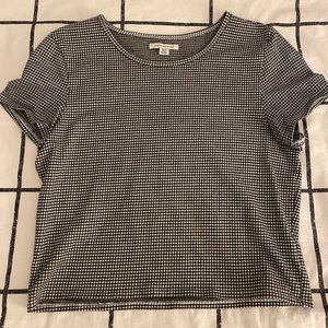 Black and White Gingham American Eagle Crop Top